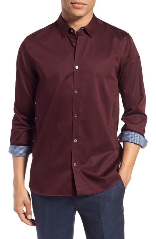 Ted Baker London Plancuf Extra Slim Fit Stretch Sport Shirt at Nordstrom,