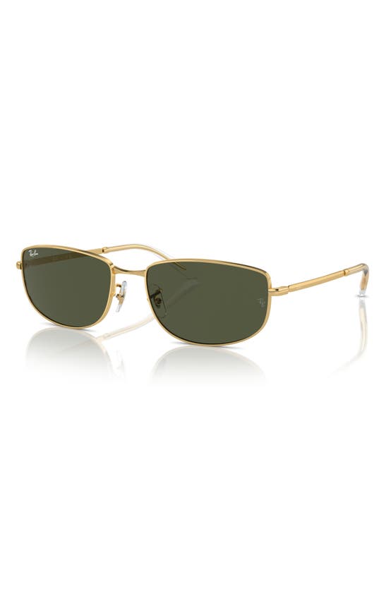 Shop Ray Ban Ray-ban 59mm Oval Sunglasses In Gold Flash