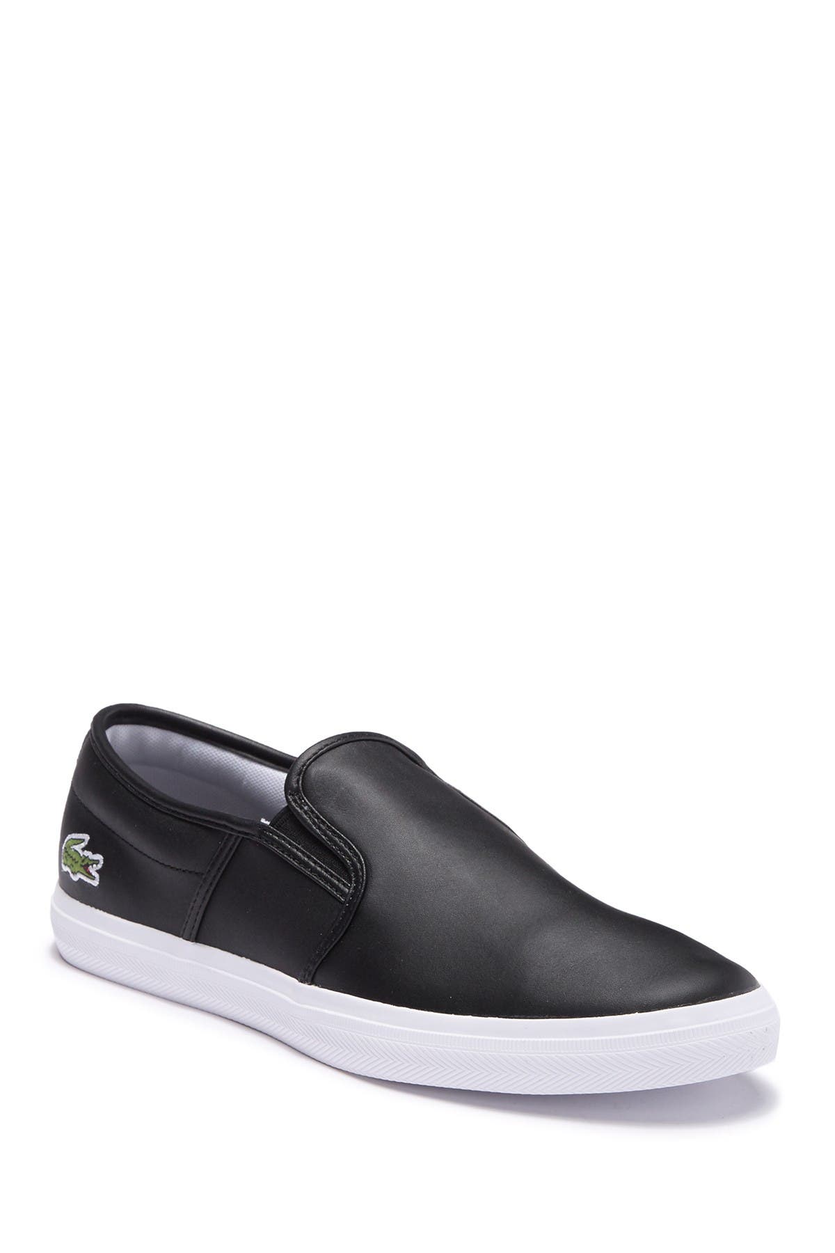 lacoste slip on leather