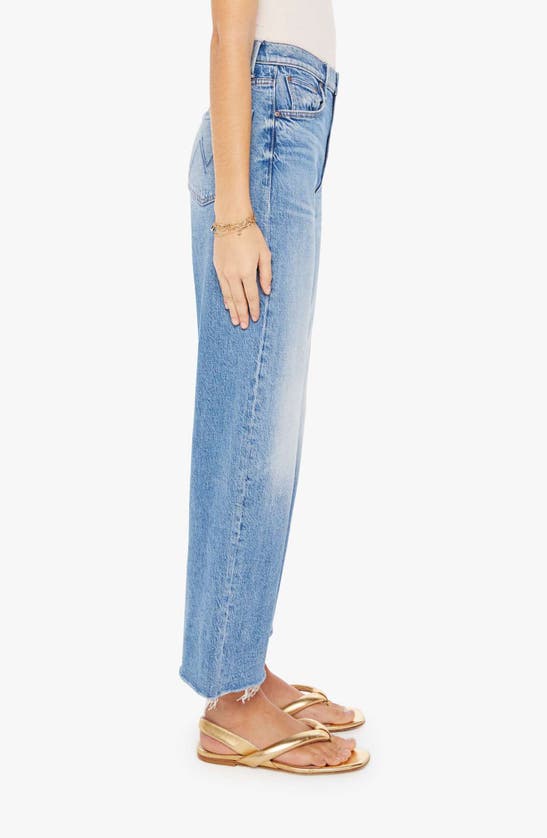 Shop Mother The Maven Raw Hem High Waist Ankle Wide Leg Jeans In For Sure
