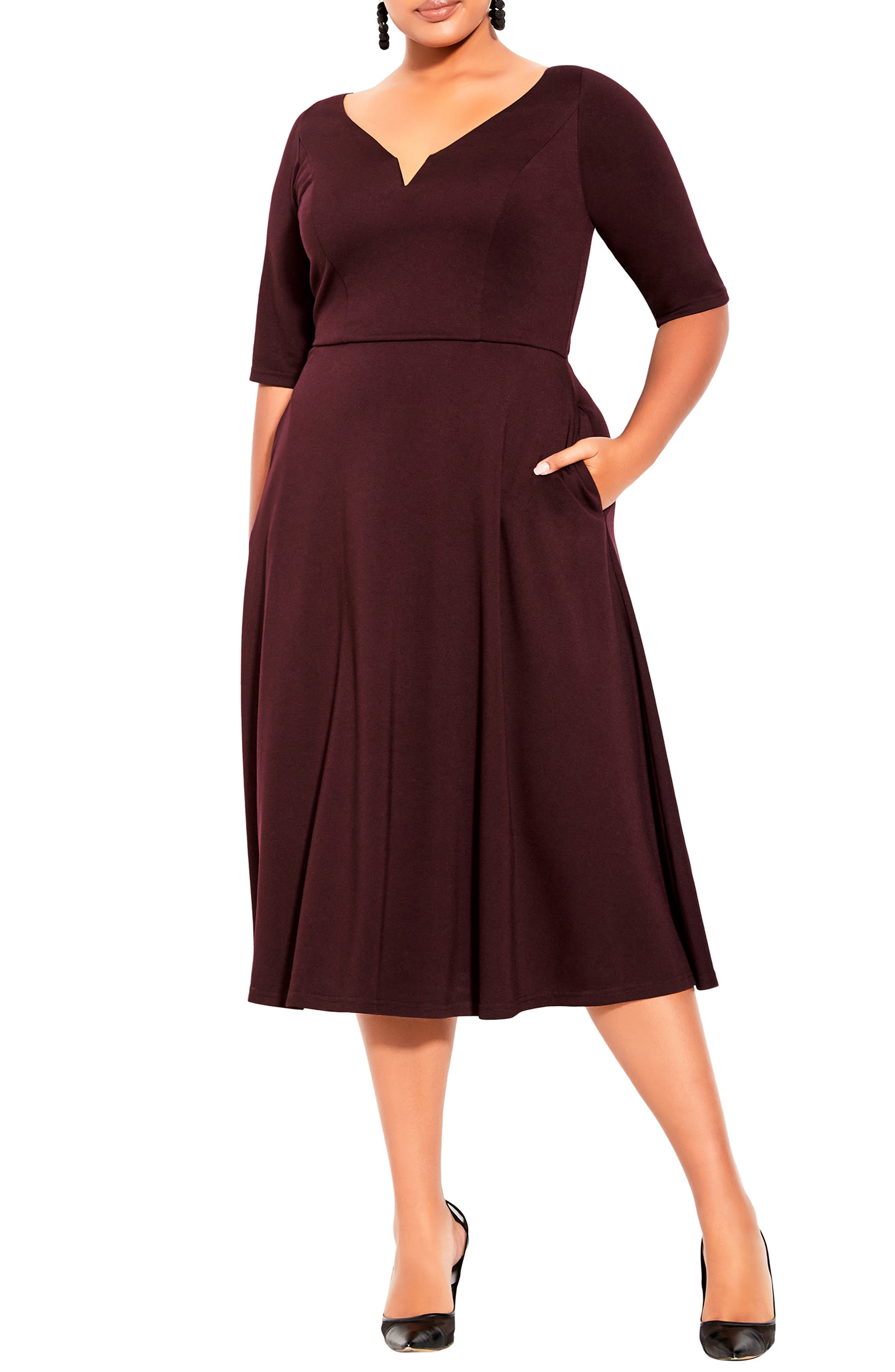 City Chic Cute Girl Fit \u0026 Flare Dress 