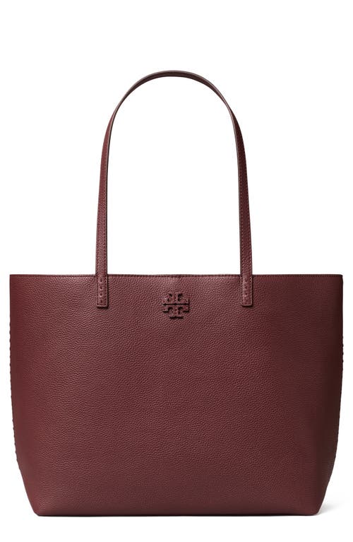 Tory Burch McGraw Leather Tote in Wine at Nordstrom