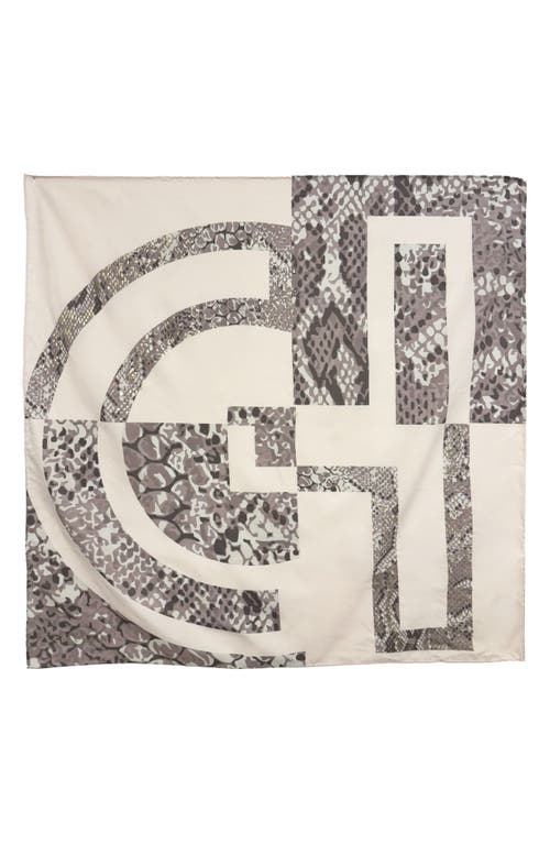 Cole Haan Snakeskin Print Square Scarf In Python