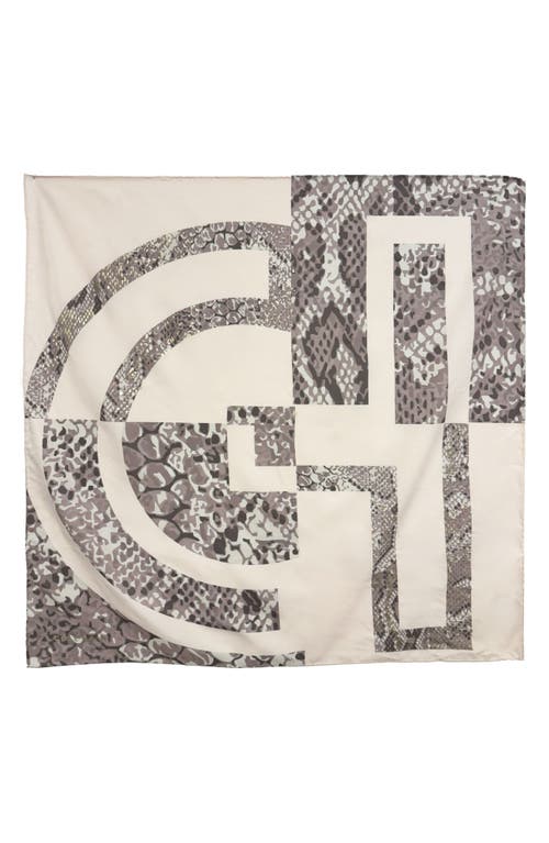 Shop Cole Haan Snakeskin Print Square Scarf In Python