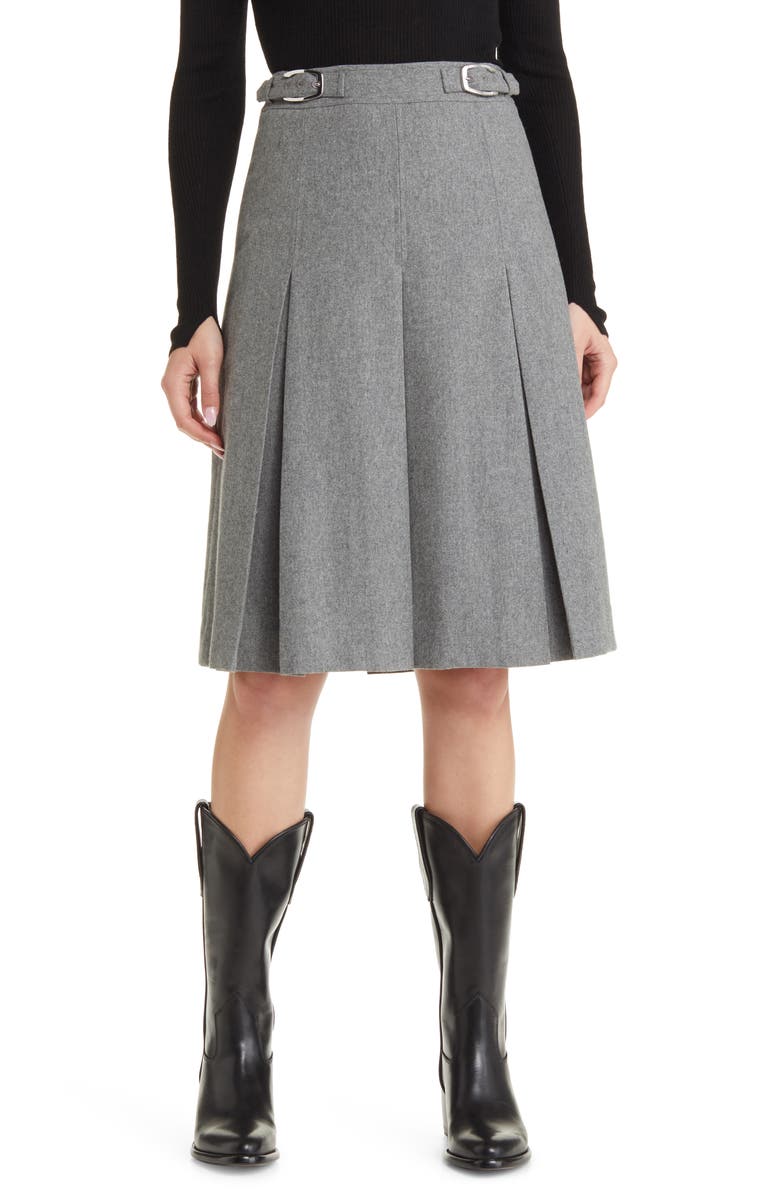 nordstrom.com | Garnet Pleated Wool Blend Skirt