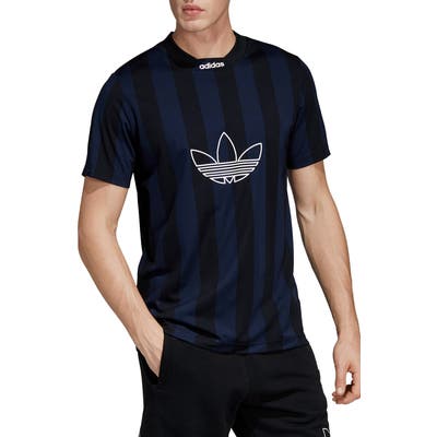 Adidas Originals Trefoil Stripe T-Shirt, Black