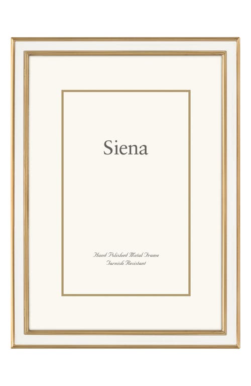 Siena White Enamel With Gold Frame, 8 X 10 In White/gold