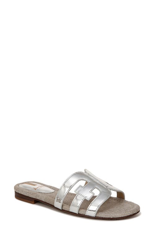 Sam Edelman Bay Cutout Slide Sandal - Wide Width Available Silver at Nordstrom,