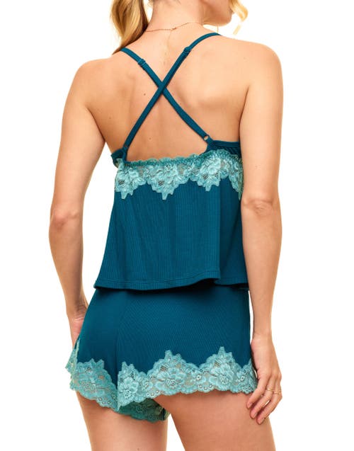 Shop Adore Me Lora Pajama Cami & Shorts Set In Dark Blue