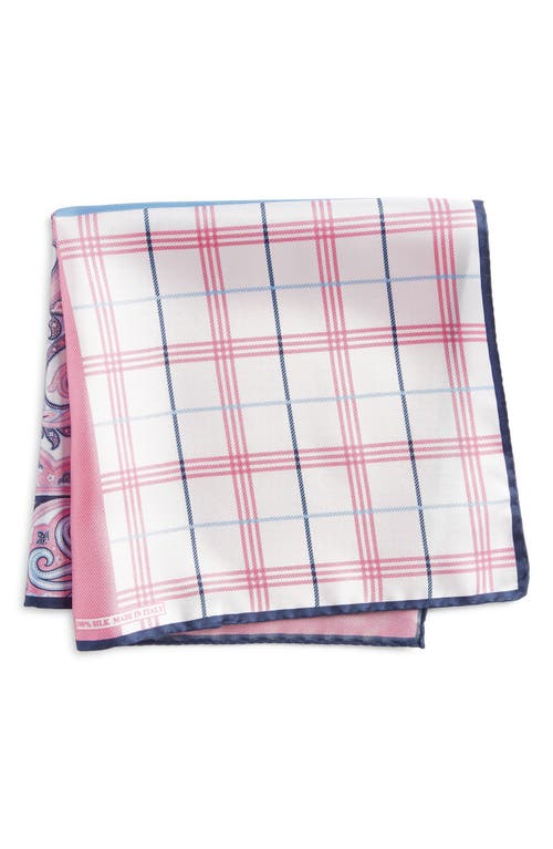 Nordstrom Four Panel Silk Pocket Square In Pink