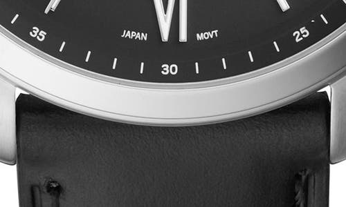 Fossil Neutra Chronograph Leather Strap Watch, 44mm In Black/black/silver