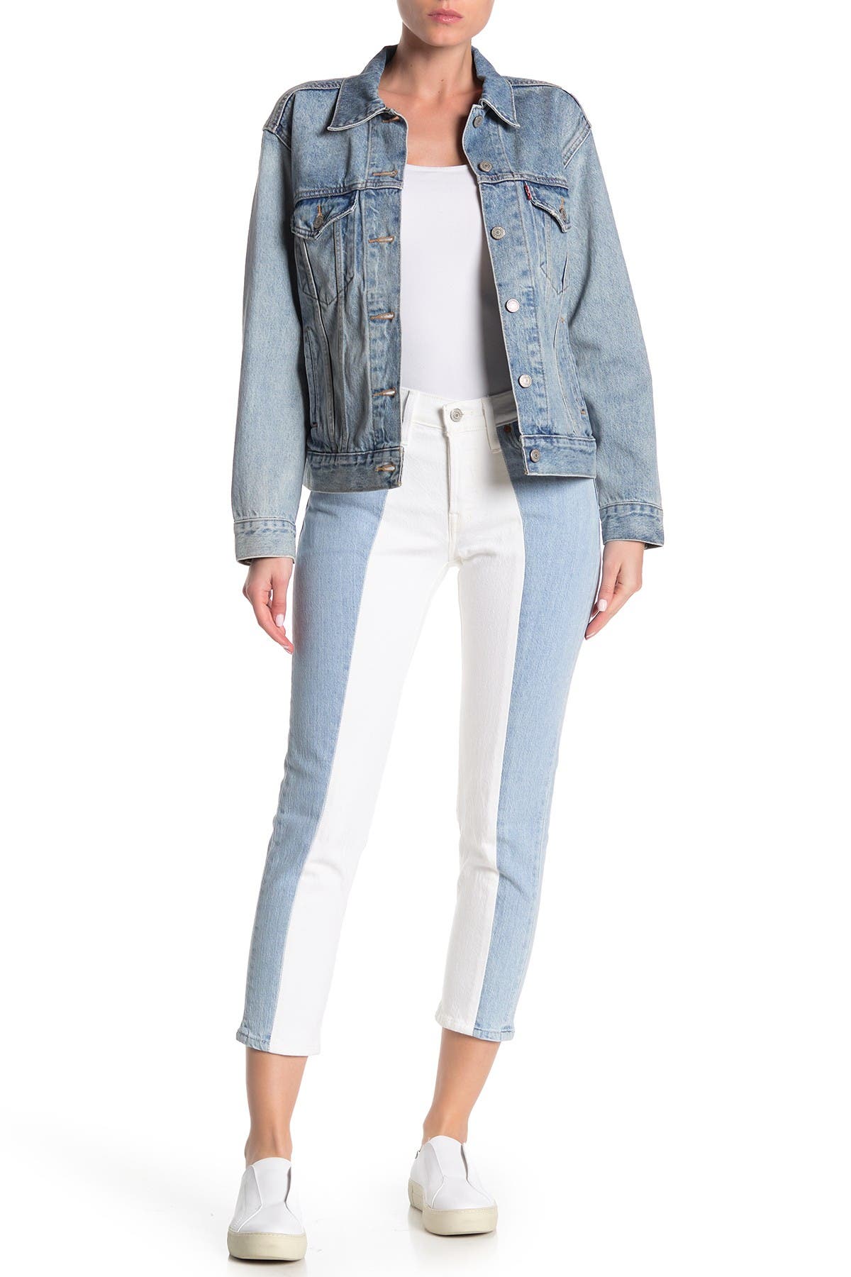 levi's 501 cropped taper jeans