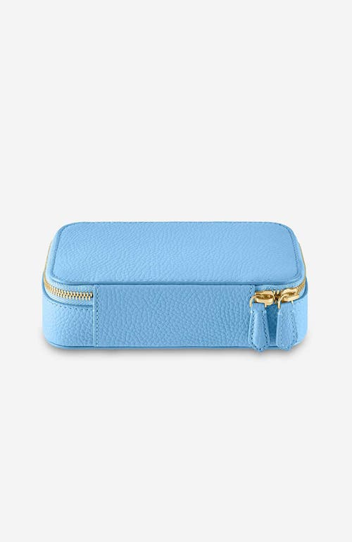 Shop Maison De Sabre Maison De Sabré Leather Jewellery Case In Sky Blue