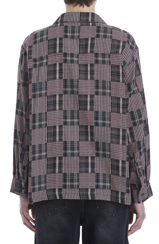 FOUND FOUND PATCHWORK COTTON FLANNEL BUTTON-UP SHIRT 