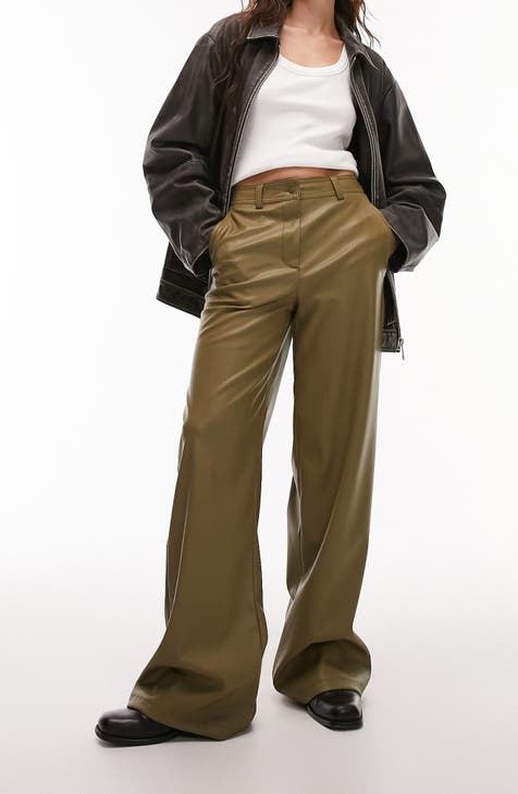 Women's Faux Leather Wide-Leg Pants | Nordstrom