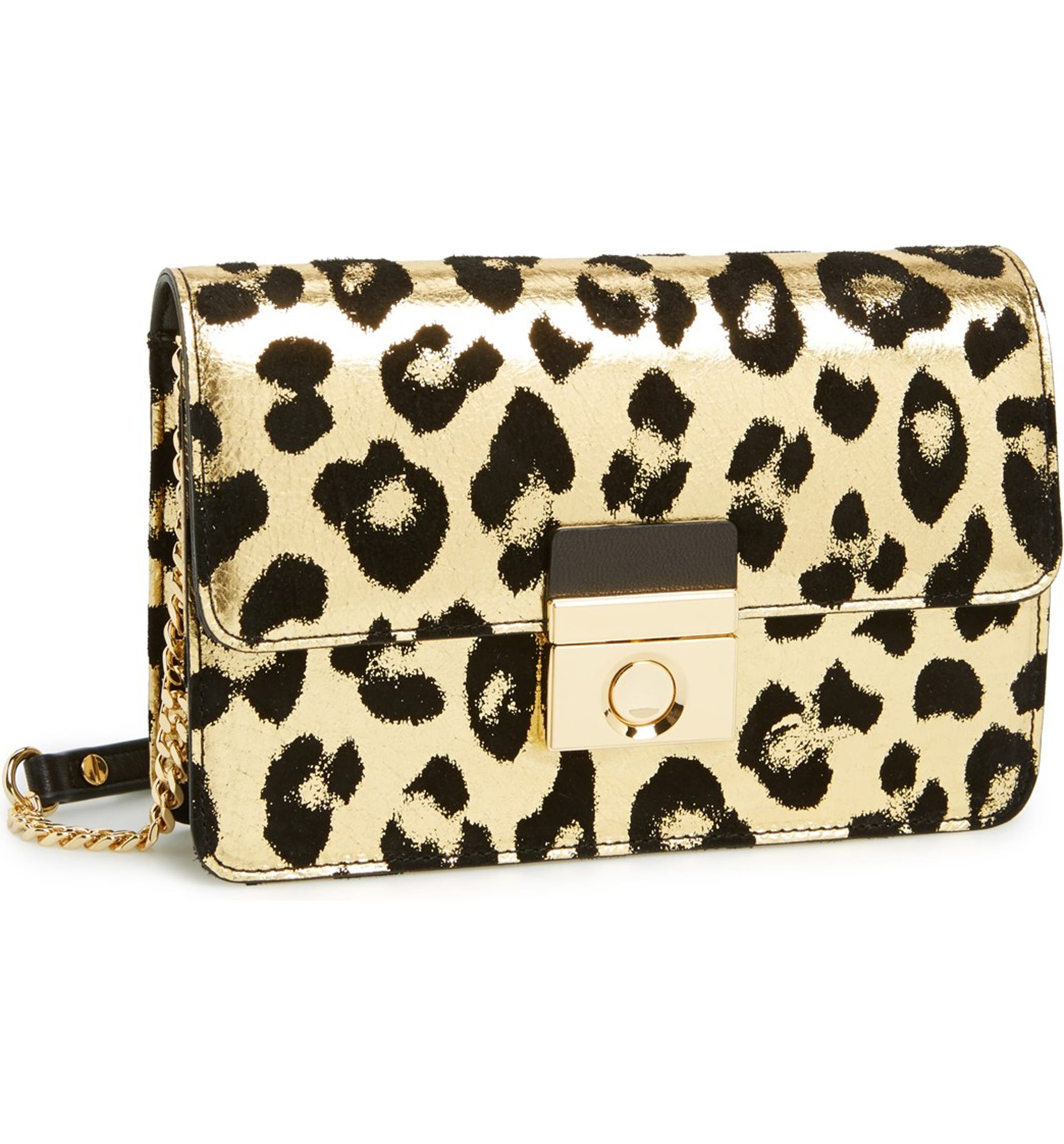 Milly 'Mini Gold Leopard' Crossbody Bag | Nordstrom