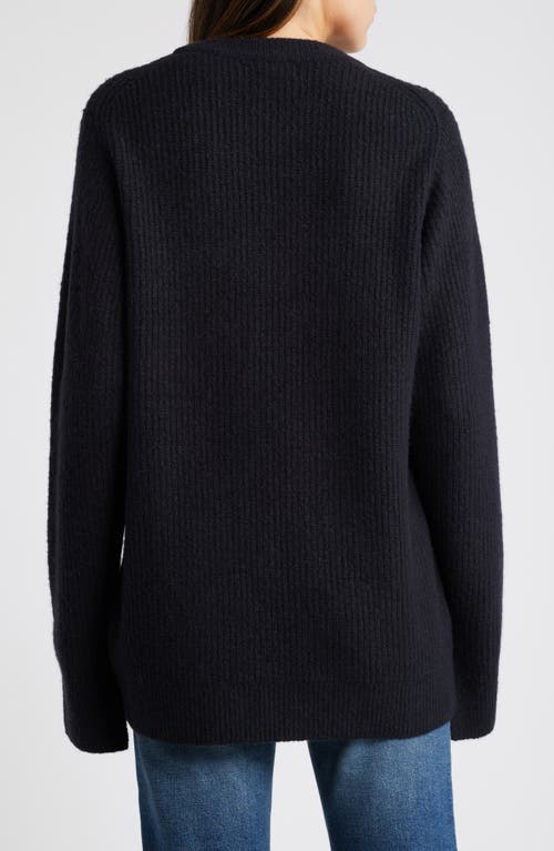 Shop Treasure & Bond Rib Crewneck Sweater In Black