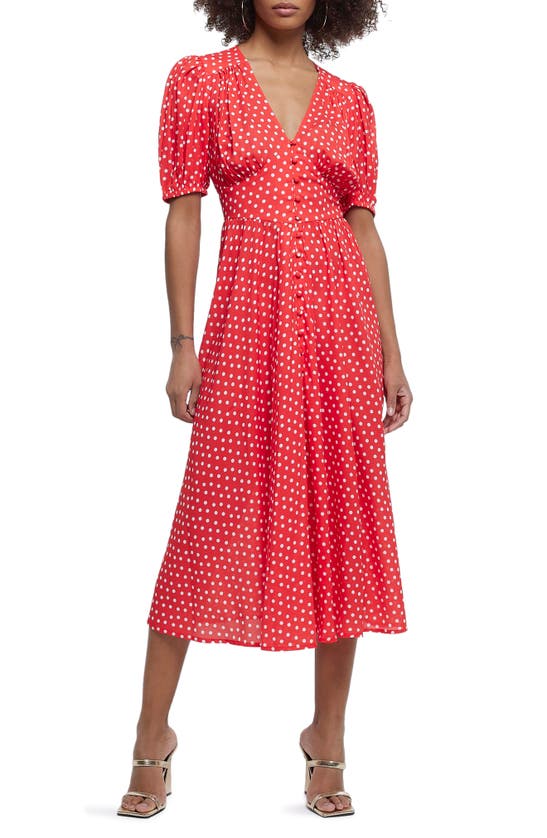river island pink polka dot dress River Island Day dress - pink - (Pre-owned)