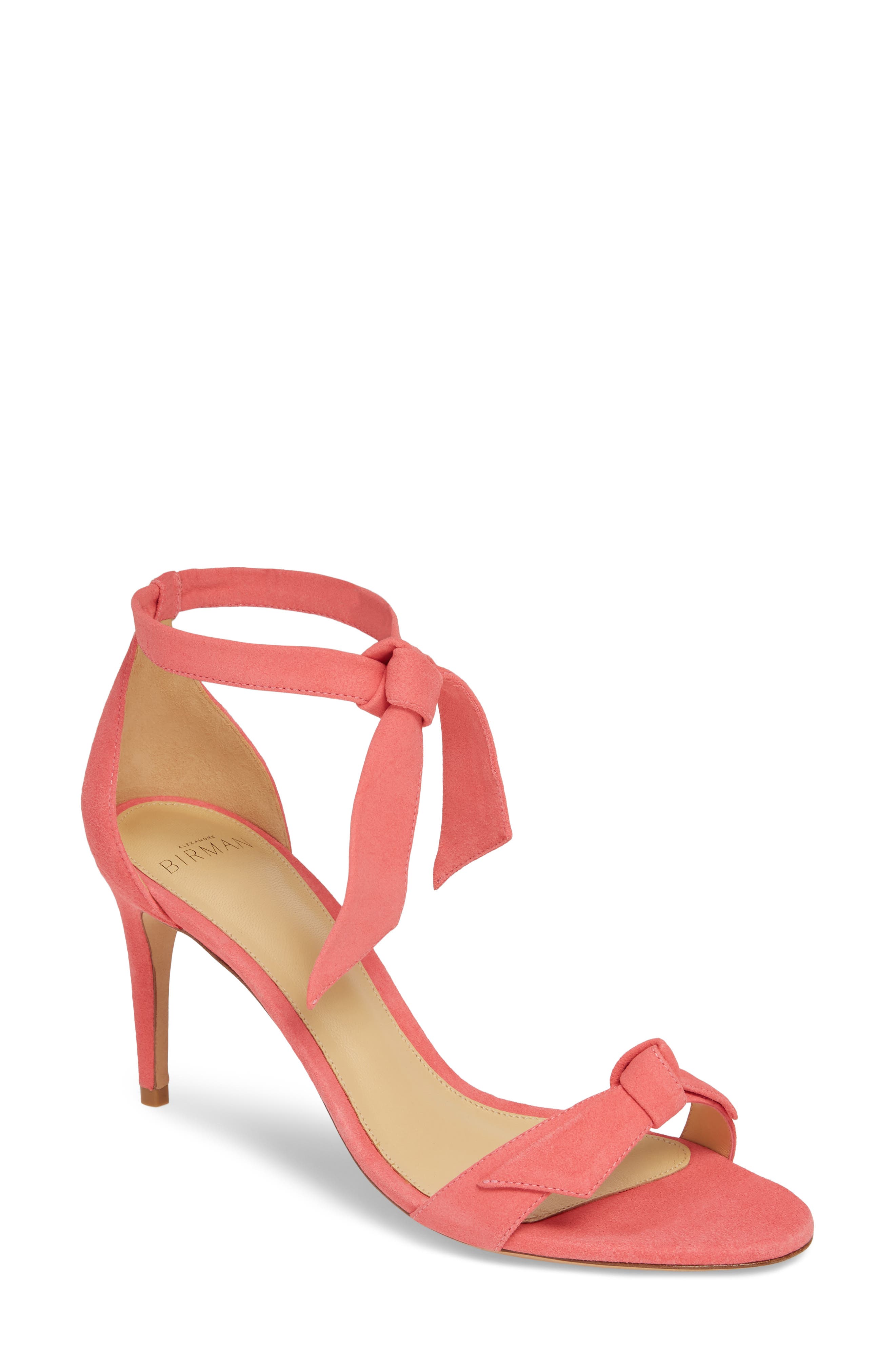 Alexandre Birman Clarita Ankle Tie Sandal- Pink