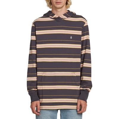 Volcom Shaneo Stripe Longline Hoodie, Black