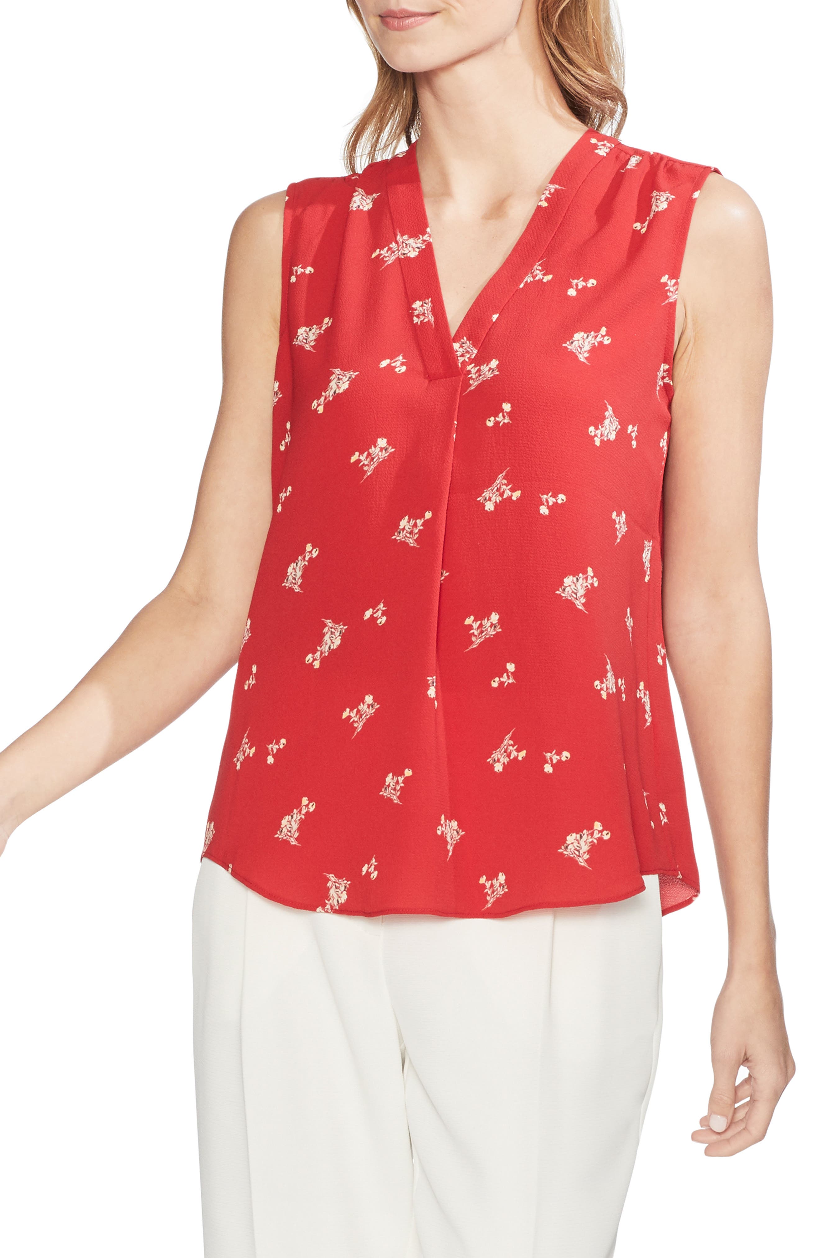 vince camuto sleeveless blouses