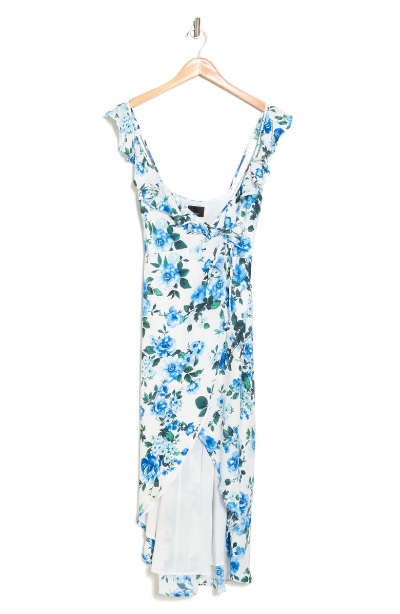 Blossom High Lo Ruffle Dress - Navy + White main image 1