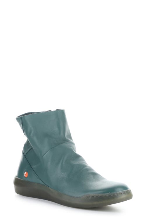 Shop Softinos By Fly London Bler Bootie In Teal Smooth Leather