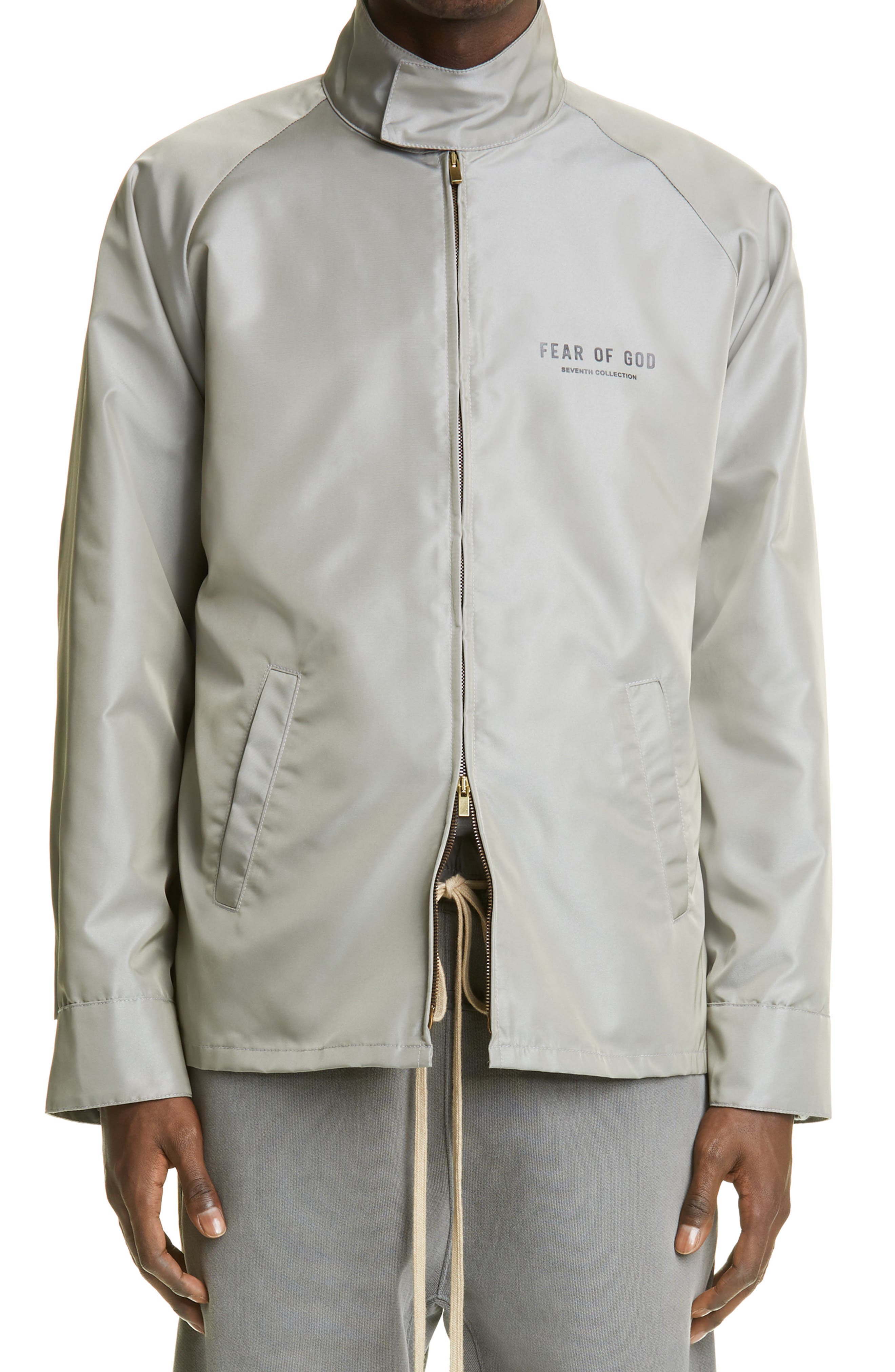 Fear of God Souvenir Logo Jacket in Grey Iridescent at Nordstrom, Size Small