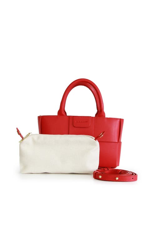 Shop Belle & Bloom Little Love Woven Crossbody Bag In Red