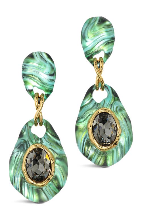 Alexis Bittar Madera Lucite® Drop Earrings in Malachite 