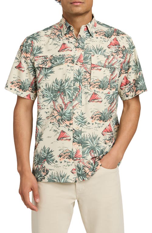 Faherty Shorelite Air Short Sleeve Performance Button-Up Shirt at Nordstrom,