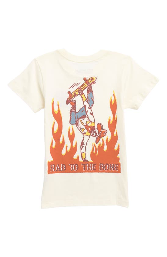Shop Tiny Whales Kid's Rad To The Bone Graphic T-shirt In Natural