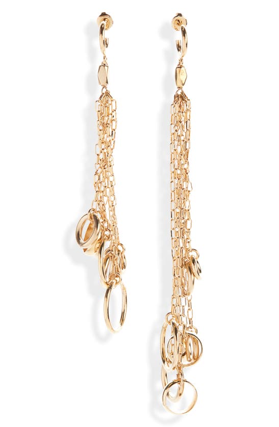 Isabel Marant Dancing Ring Mismatched Drop Earrings In Dore