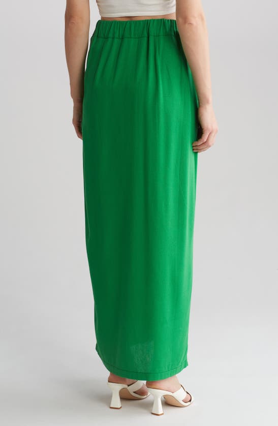 By Design Abby Button Front Maxi Skirt In Fern Green