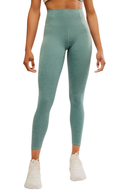 Shop Free People Never Better Heathered Leggings In Midnight Jade Heather