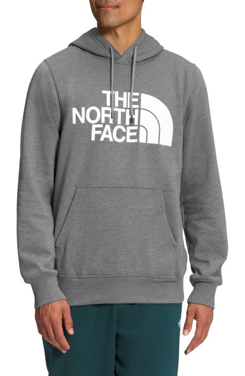 Shop The North Face Half Dome Graphic Pullover Hoodie In Medium Grey Heather/white