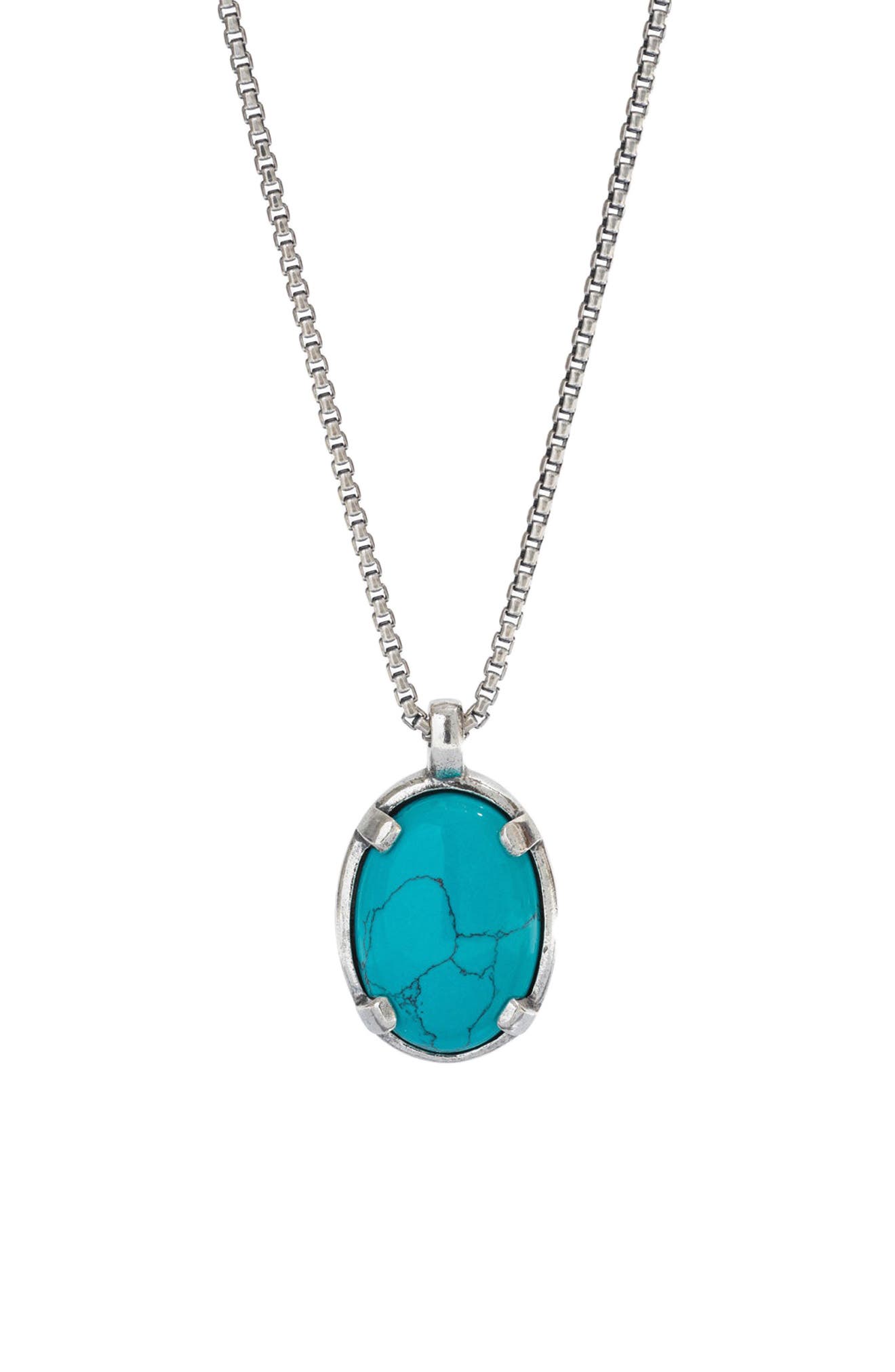 turquoise pendant necklace mens