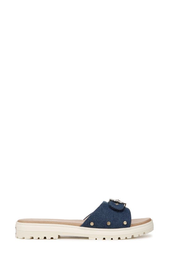 Shop Dr. Scholl's Think Iconic Slide Sandal In Dark Blue