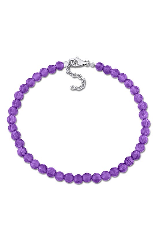 Shop Delmar Faceted Beaded Bracelet In Purple