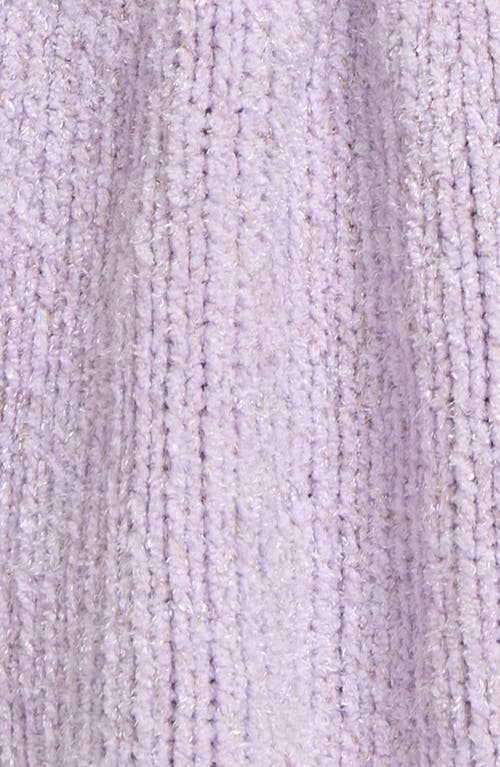 Shop Nordstrom Cozy Sparkle Long Sleeve Knit Dress In Purple Petal