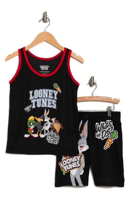Freeze Kids' Looney Tunes™ Jersey & Shorts Set In Black