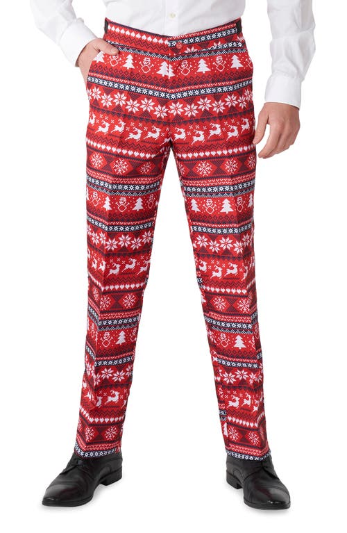 Opposuits 'winter Wonderland' Trim Fit Two-piece Suit With Tie In Red