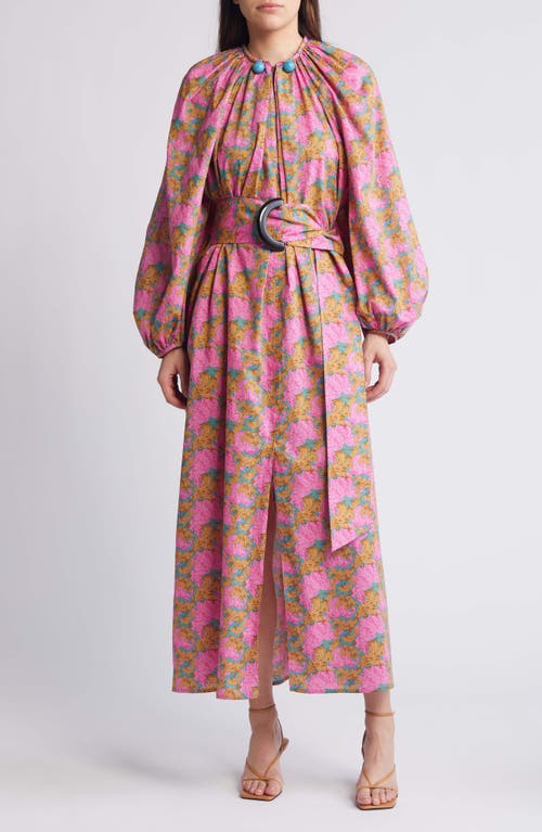 NACKIYÈ x Liberty London Grand Bazaar Balloon Sleeve Dress in Iris Pink