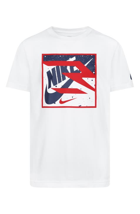Kids' RWB NIKE x Futura Box Logo Graphic T-Shirt (Big Kid)