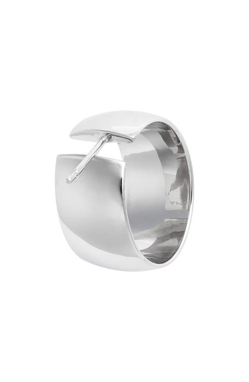 LANA LANA 25MM CURVED BOLD HOLLOW HOOP EARRINGS