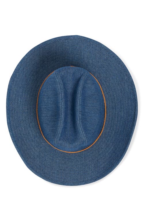 Brixton Range Straw Cowboy Hat In Denim