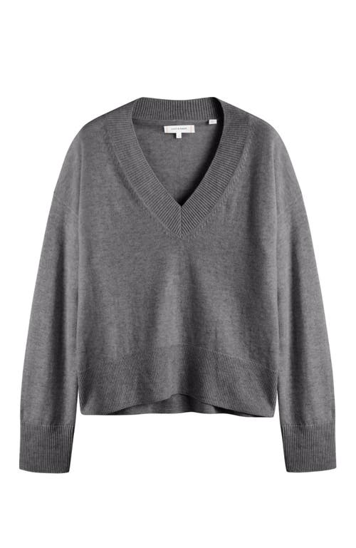 Shop Chinti & Parker V Neck Wool Cashmere Sweater In Grey