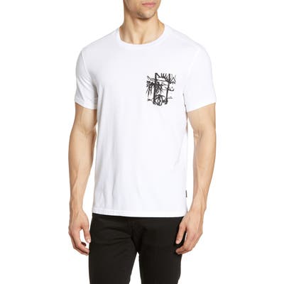 John Varvatos Star Usa Bayfront Print Pocket T-Shirt, White