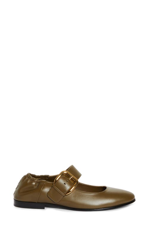 Shop Bottega Veneta Astaire Mary Jane Flat In Mud