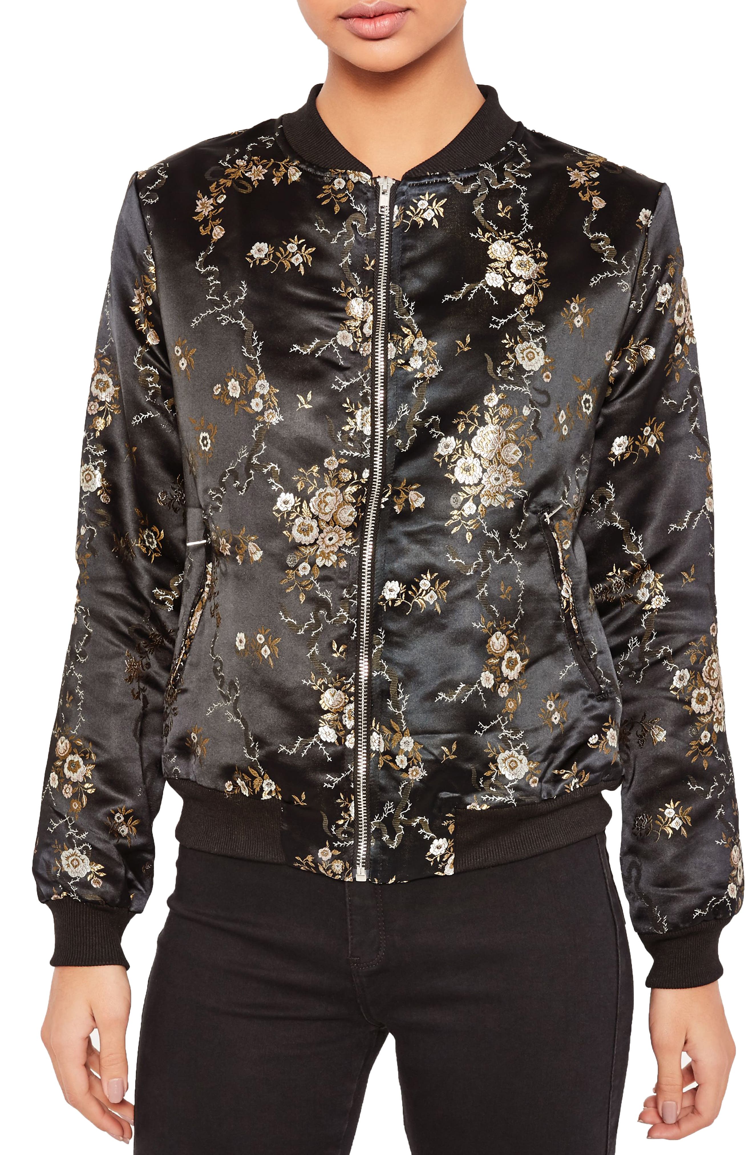 Missguided Jacquard Bomber Jacket Nordstrom